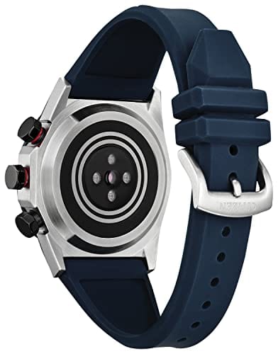 Montre intelligente hybride Citizen CZ Smart PQ2 avec application YouQ Wellness dotée de l'IA IBM Watson® et de la recherche de la NASA, écran personnalisable en noir et blanc, Bluetooth, RH, suivi d'activité, autonomie de 18 jours 