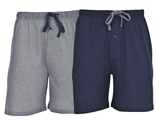 Hanes Men's 2-Pack Cotton Knit Shorts Waistband & Pockets, Assorted Colors and Sizes