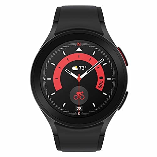 Montre intelligente Samsung Galaxy Watch 5 Pro 45 mm avec GPS, fréquence cardiaque, suivi de la condition physique - Titane, verre saphir, batterie améliorée 