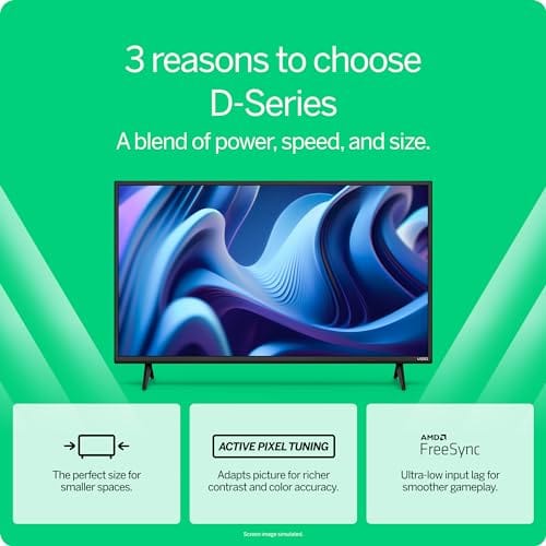 VIZIO Smart TV Full HD 1080p serie D de 24 pulgadas con Apple AirPlay y Chromecast integrados, compatibilidad con Alexa, D24f-J09, modelo 2022 