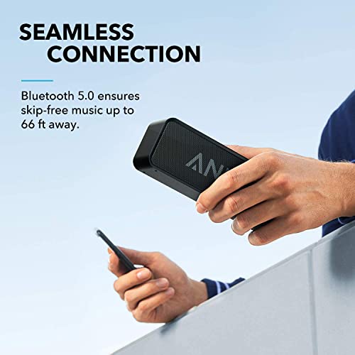 Haut-parleur Bluetooth Anker Soundcore amélioré avec étanchéité IPX5, son stéréo, autonomie de 24 heures, haut-parleur portable sans fil pour iPhone, Samsung et plus 