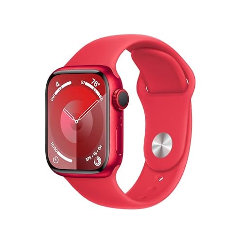 Reloj inteligente Apple Watch Series 9 [GPS + Cellular 45 mm] con caja de aluminio plateada y correa deportiva azul invierno. Monitor de actividad física, aplicaciones de ECG, pantalla Retina siempre activa, carbono neutro 