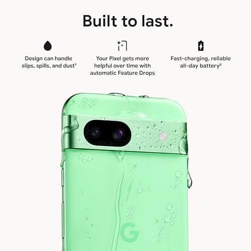 Google Pixel 8a - Téléphone Android débloqué avec Google AI, appareil photo Pixel avancé et batterie 24 heures - Baie - 128 Go 