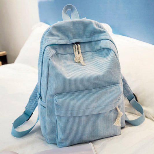 Sac à dos en velours personnalisé pour étudiant polyvalent Harajuku