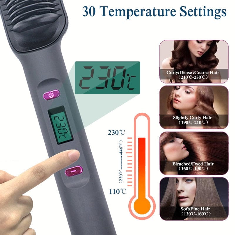 Electric Heat Comb Straightener Curler Xpress