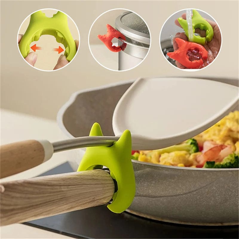 Porte-spatule multifonctionnel en Silicone, porte-cuillère Anti-débordement, Pot de cuisson, Clip Anti-brûlure, Gadgets de cuisine