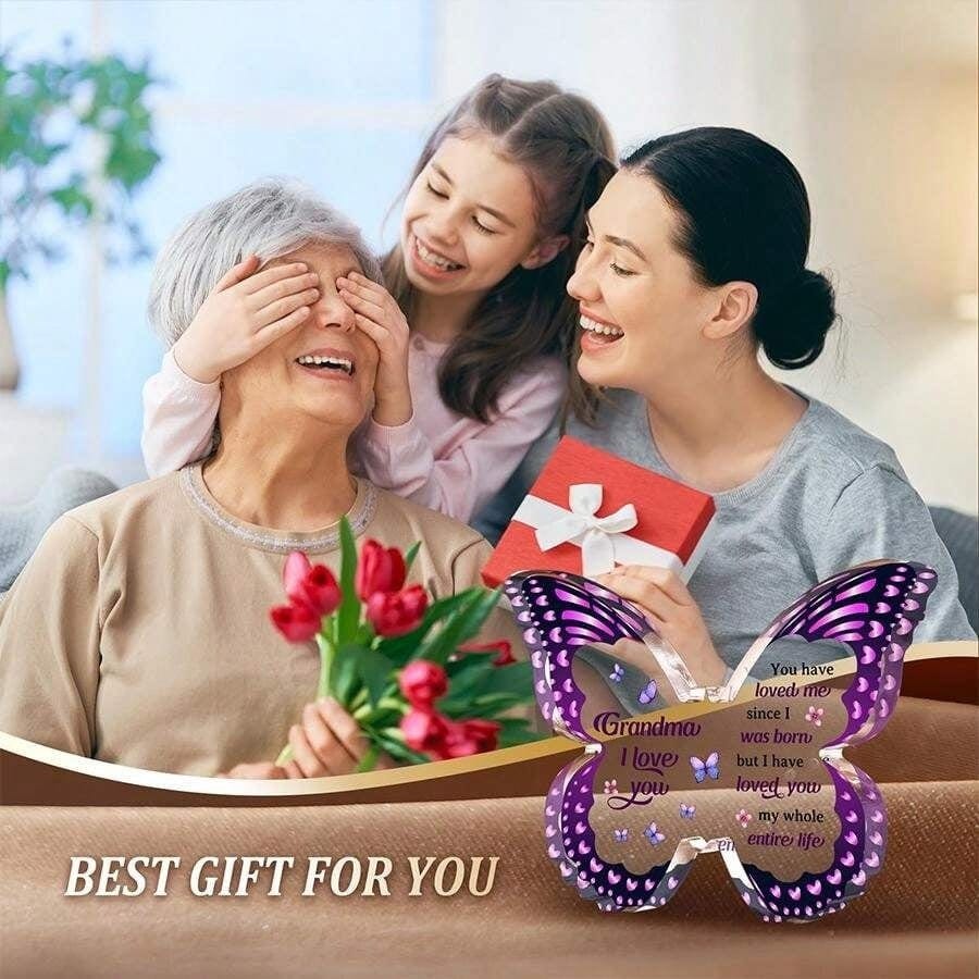 Regalos del Día de la Madre para Mamá Abuela Nana Ideas únicas de regalos de cumpleaños para mamá DIY Regalos de recuerdo de acrílico en forma de mariposa para el Día de la Madre