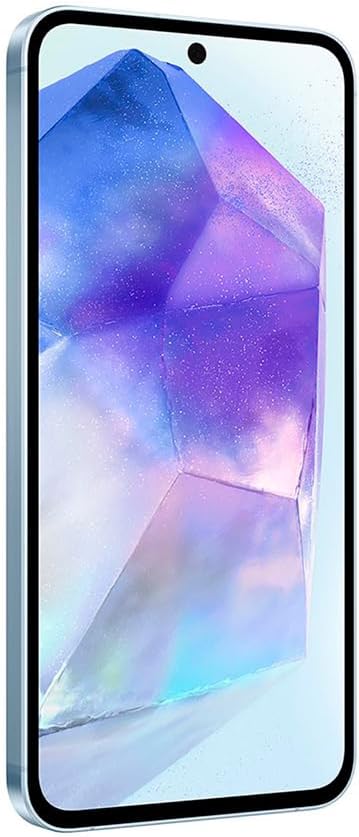 Samsung Galaxy A55 5G + 4G LTE (256GB + 8GB) (Tmobile Mint Tello &amp; Global) Desbloqueado Garantía Latinoamérica SM-A556E/DS 6.6" 120Hz 50MP Triple + (Cargador USB de pared 25W) (Impresionantes bandas latinas Iceblue) 