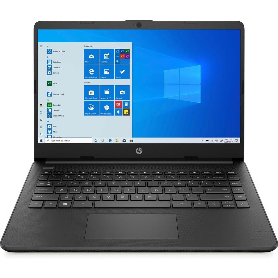 Ordinateur portable HP 14, Intel Celeron N4020, 4 Go de RAM, 64 Go de stockage, écran HD micro-bord de 14 pouces, Windows 11 Famille, fin et portable, graphiques 4K, un an de Microsoft 365 (14-dq0040nr, blanc flocon de neige) 