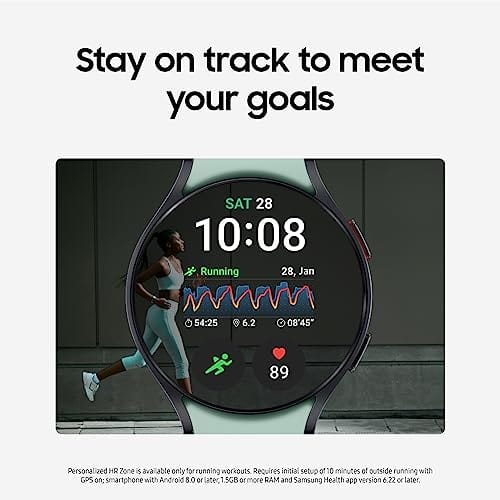 SAMSUNG Galaxy Watch 6 Montre intelligente Bluetooth 40 mm, tracker d'activité, zones RH personnalisées, coaching avancé du sommeil, moniteur cardiaque, capteur BIA, informations sur la santé et le bien-être, grand écran, version américaine, graphite 