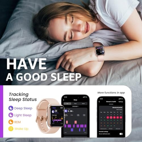 TOZO 2024 New Upgraded Smart Watch for Men Women for iPhone ＆ Android, 1.83" Fitness Tracker Bluetooth Call [Answer/Make], IP68 Waterproof with Heart Rate/SpO2/Sleep Monitor, 100+ Sport Modes