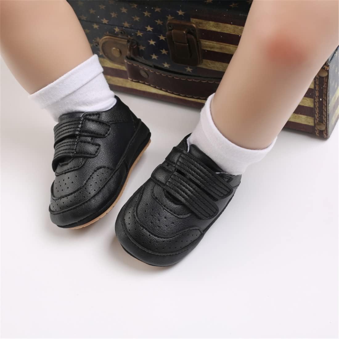 E-FAK Baby Shoes Boys Girls Infant Sneakers Non-Slip Rubber Sole Toddler Crib First Walker Shoes Xpress