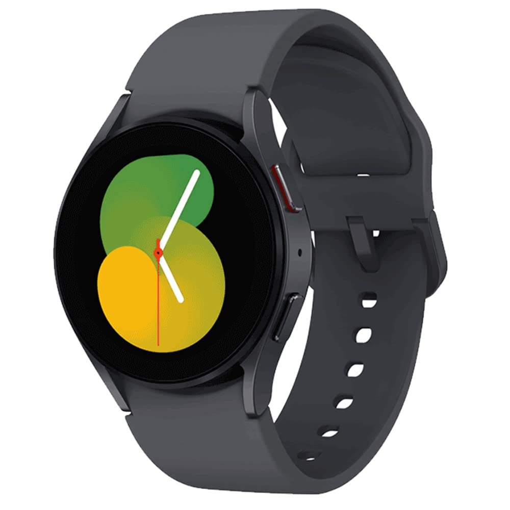 SAMSUNG Galaxy Watch 5 44 mm Bluetooth Smartwatch con seguimiento de cuerpo, salud, fitness y sueño, batería mejorada, cristal de zafiro, seguimiento GPS mejorado, versión de EE. UU., gris (renovado) 