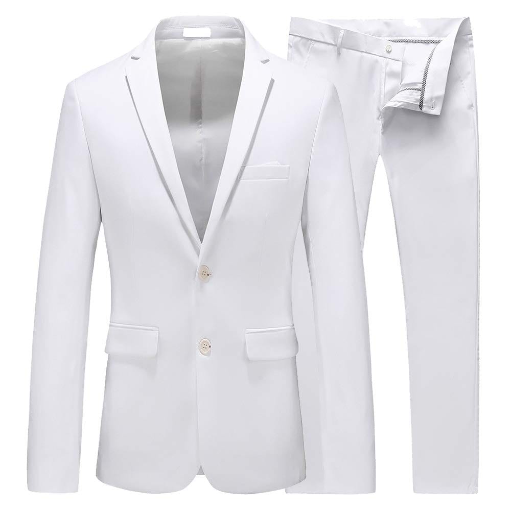 UNINUKOO Men's Suit Slim Fit 2 Button 2 Piece Suits for Men Party Formal Dress Solid Tuxedo Blazer Jacket Pants Set