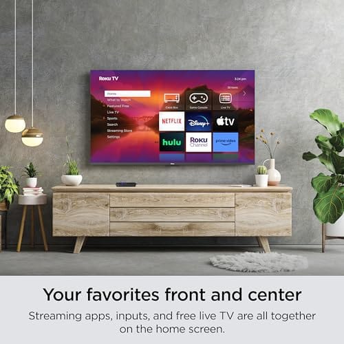 Roku 50" Select Series 4K HDR Smart RokuTV with Enhanced Voice Remote, Brilliant 4K Picture, Automatic Brightness, and Seamless Streaming