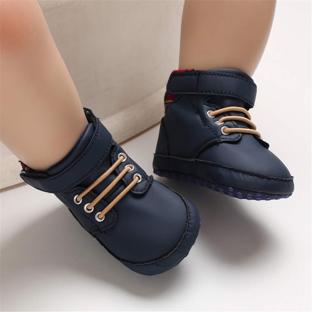 Meckior Toddler Baby Boys Girls High Tops Ankle Sneakers Soft Anti-Slip Sole PU Leather Moccasins Infant Newborn Prewalker First Walking Crib Shoes Xpress