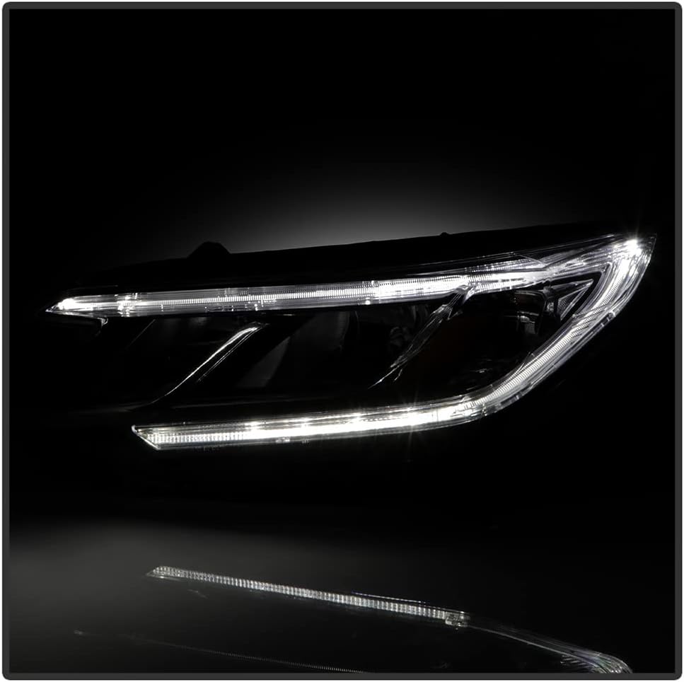 ACANII - Para [tipo halógeno con LED DRL] 2015-2016 Honda CRV C-RV faros delanteros estilo fábrica par conjunto izquierdo+derecho 