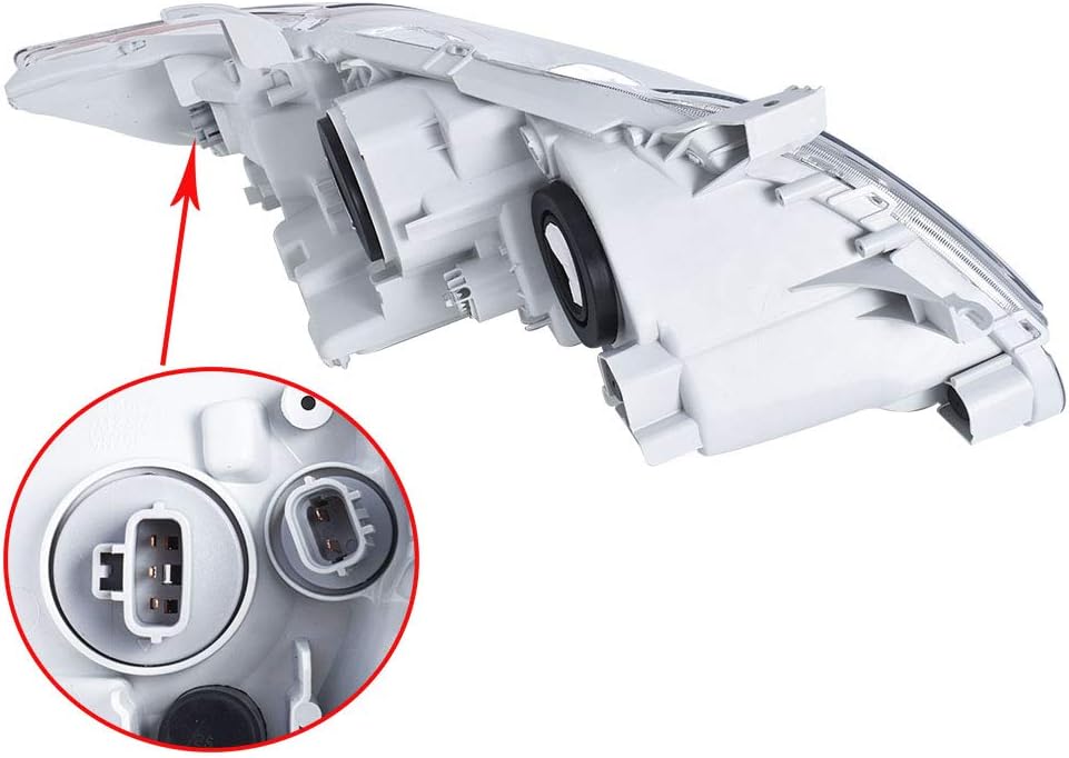 Conjunto de faros delanteros para proyector, carcasa de plástico ABS + lente de policarbonato transparente de repuesto para Toyota Camry 2007-2009 