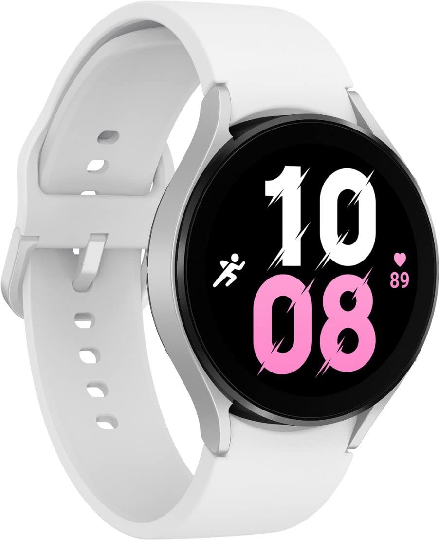 SAMSUNG Galaxy Watch 5 44 mm Bluetooth Smartwatch con seguimiento de cuerpo, salud, fitness y sueño, batería mejorada, cristal de zafiro, seguimiento GPS mejorado, versión de EE. UU., gris (renovado) 