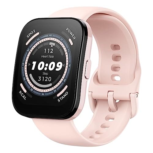 Reloj inteligente Amazfit Bip 5, GPS, llamadas Bluetooth, batería de 10 días, pantalla ultragrande, seguimiento de pasos, monitorización de frecuencia cardíaca y VO2 máx., monitorización de sueño y salud, Alexa integrada, aplicación AI Fitness (negro) 