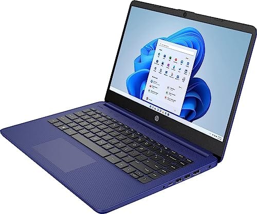 HP le plus récent ordinateur portable ultra léger de 14 po pour étudiants et entreprises, Intel Quad-Core N4120, 8 Go de RAM, 192 Go de stockage (64 Go eMMC + 128 Go Micro SD), 1 an Office 365, webcam, HDMI, WiFi, USB-A&amp;C, Win 11 S 