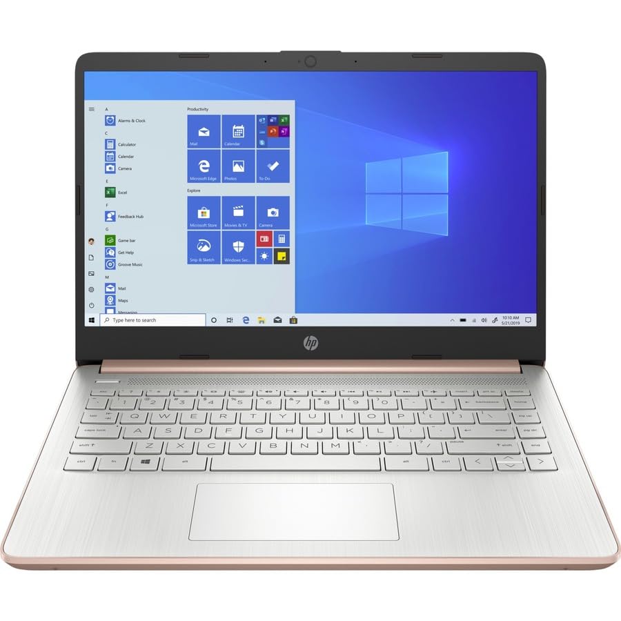 Laptop HP 14, Intel Celeron N4020, 4 GB de RAM, 64 GB de almacenamiento, pantalla HD Micro-edge de 14 pulgadas, Windows 11 Home, delgada y portátil, gráficos 4K, un año de Microsoft 365 (14-dq0040nr, blanco copo de nieve) 