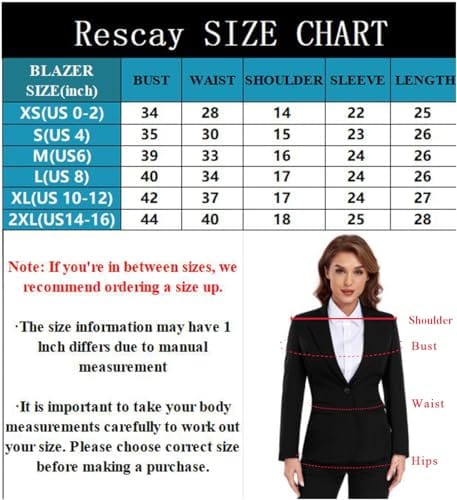 Women's Work Office Blazer One Button Notched Lapel Business Tuxedo Blazer Casual Blazer Jackets Suit Petite