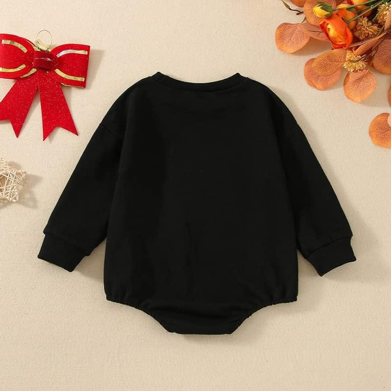 FYBITBO Halloween Baby Girl Boy Clothes Pumpkin Romper Sweatshirt Onesie Long Sleeve Bodysuit Top Fall Winter Outfit Xpress