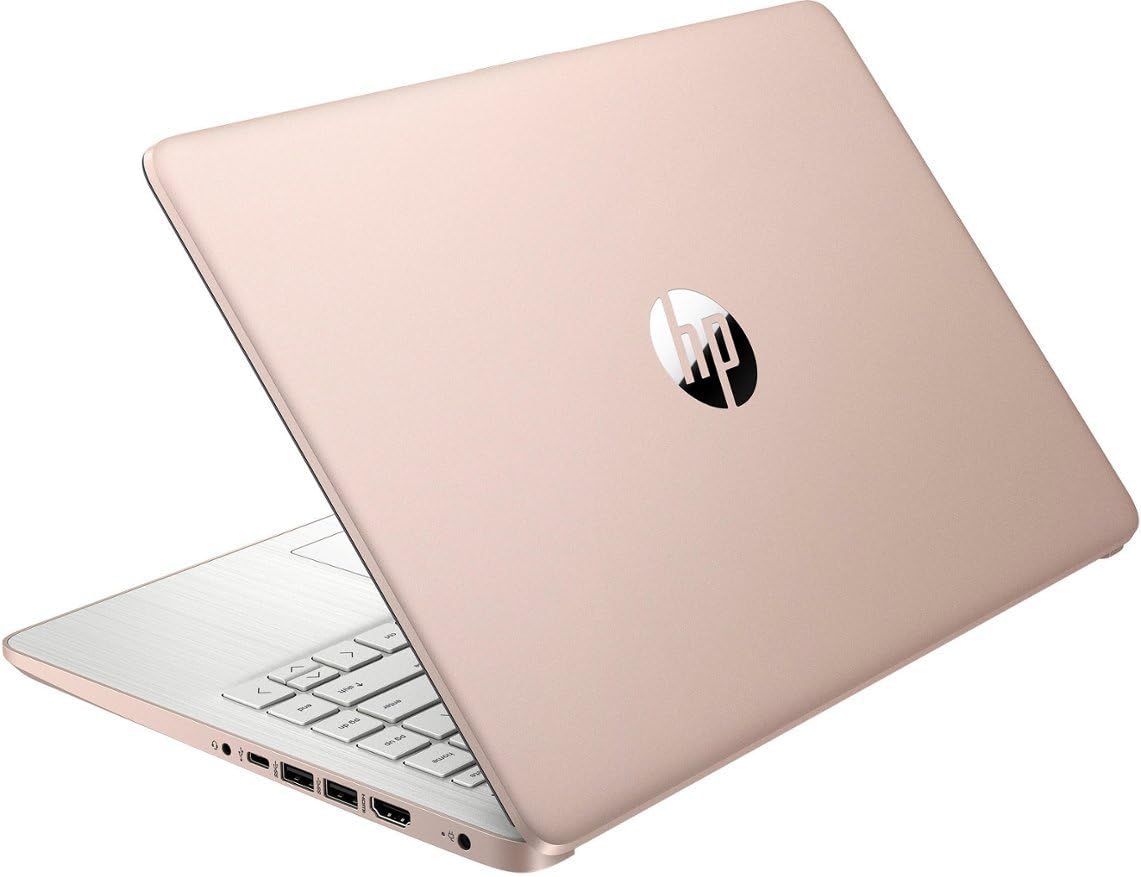 HP más nuevo portátil ultraligero de 14" para estudiantes y empresas, Intel Quad-Core N4120, 8 GB de RAM, 192 GB de almacenamiento (64 GB eMMC+128 GB Micro SD), 1 año de Office 365, cámara web, HDMI, WiFi, USB-A y C, Win 11 S 