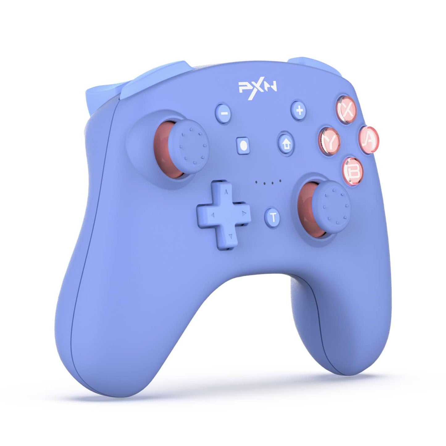 PXN 9607X Contrôleur Switch Pro sans fil, manette de jeu double choc, prise en charge NFC, Turbo, réveil, axe gyroscopique, vibration pour Switch/Lite/OLED et PC et IOS (Jaune) 