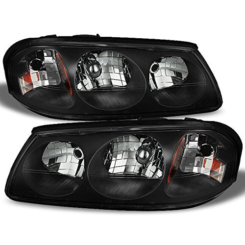 AKKON - For Chevy Impala Black OE Replacement Headlights Front Headlamps Driver/Passenger Left + Right Pair New