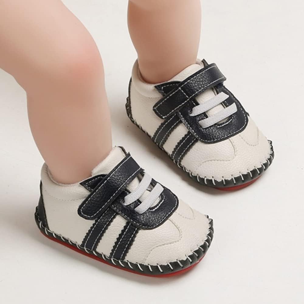 HsdsBebe Baby Boys Girls Pu Leather Hard Bottom Walking Sneakers Toddler Rubber Sole First Walkers Infant Cartoon Slippers Crib Shoes Xpress