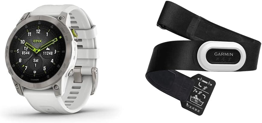 Garmin 010-02582-10 epix Gen 2, montre intelligente active haut de gamme, fonctionnalités de santé et de bien-être, écran tactile AMOLED, montre d'aventure avec fonctionnalités avancées, titane noir 