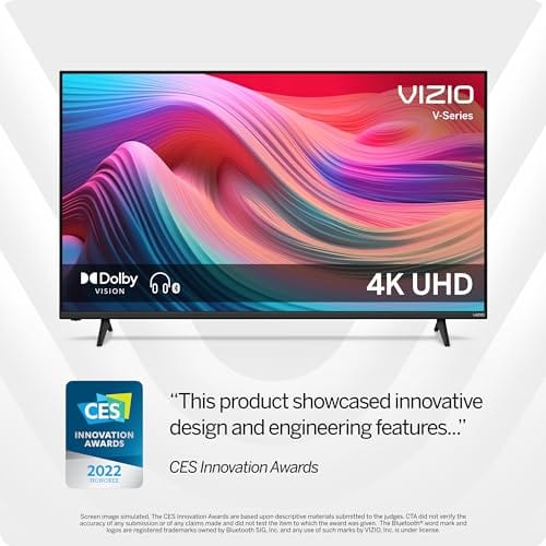 VIZIO Téléviseur intelligent LED 4K UHD série V de 50 pouces avec télécommande vocale, Dolby Vision, HDR10+, compatibilité Alexa, modèle 2022 