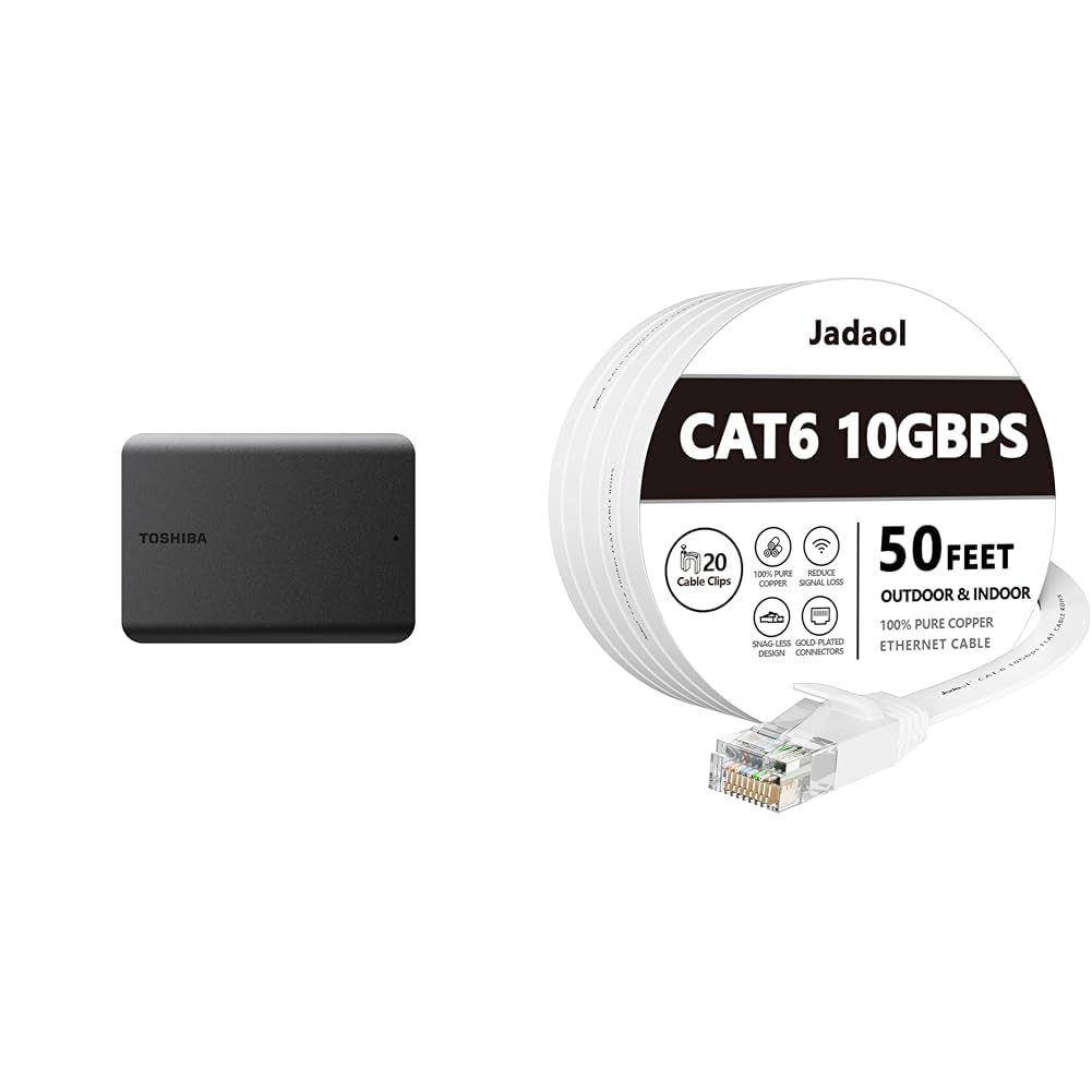 Toshiba Canvio Basics 1TB Portable External Hard Drive USB 3.0, Black - HDTB510XK3AA