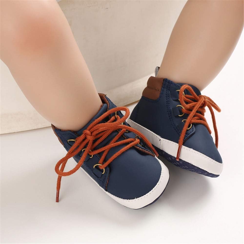 Meckior Toddler Baby Boys Girls High Tops Ankle Sneakers Soft Anti-Slip Sole PU Leather Moccasins Infant Newborn Prewalker First Walking Crib Shoes Xpress