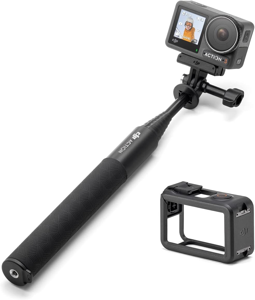 DJI Osmo Action 3 Standard Combo, Waterproof Action Camera with 4K HDR & Super-Wide FOV, 10-Bit Color Depth, HorizonSteady, Cold Resistant & Long-Lasting, Vlogging Camera for YouTube Xpress