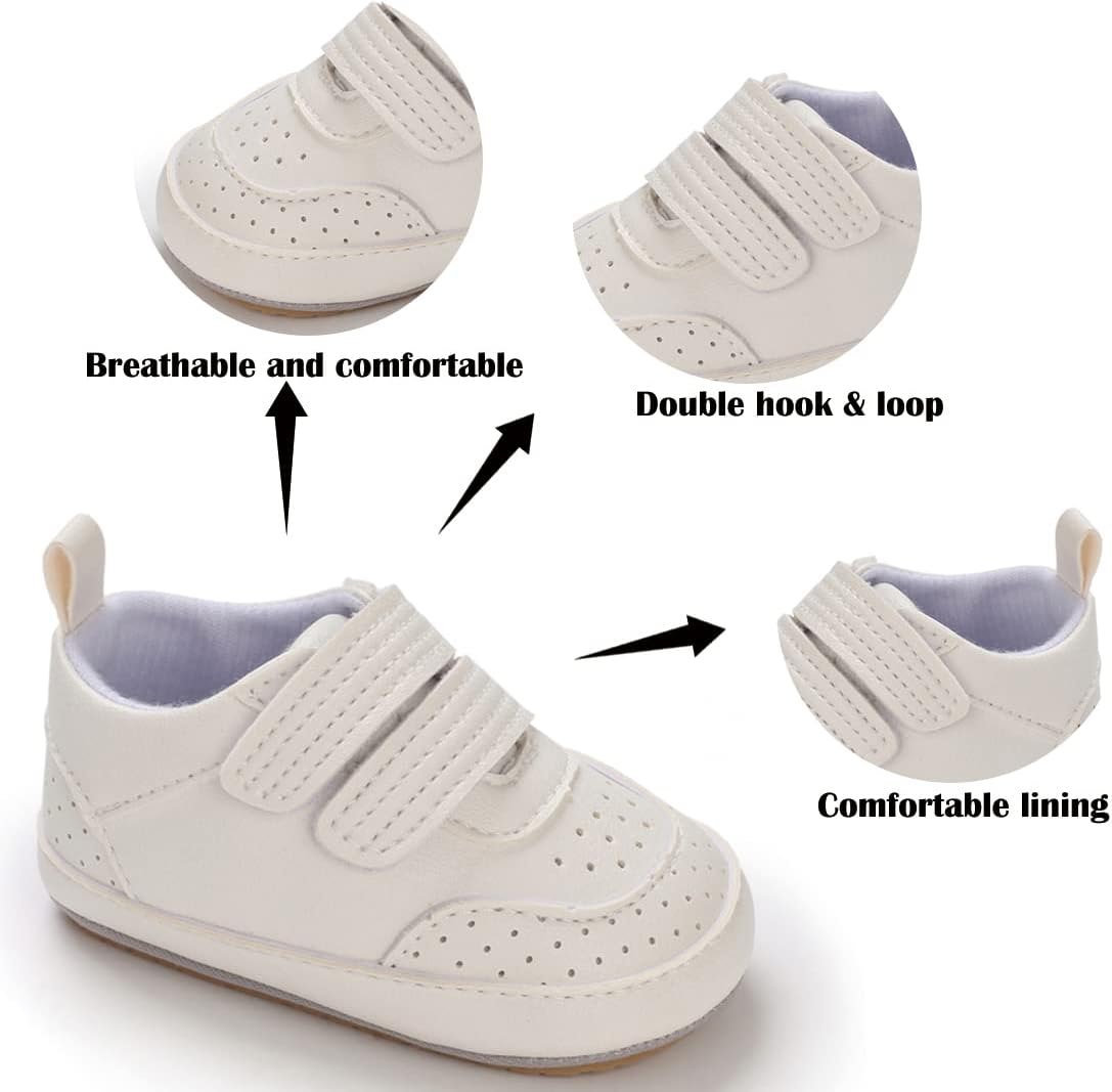 E-FAK Baby Shoes Boys Girls Infant Sneakers Non-Slip Rubber Sole Toddler Crib First Walker Shoes Xpress