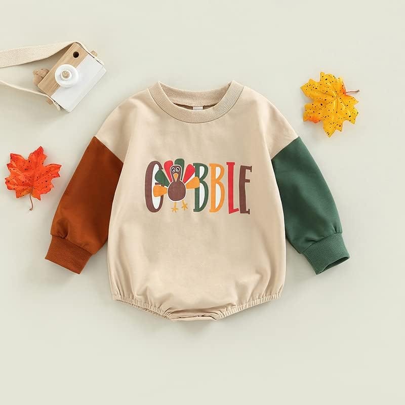 FYBITBO Halloween Baby Girl Boy Clothes Pumpkin Romper Sweatshirt Onesie Long Sleeve Bodysuit Top Fall Winter Outfit Xpress