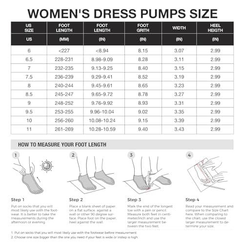 Women's Round Toe Comfortable Stiletto Heels Closed Toe Dress Pumps Shoes for Wedding Work Office Business