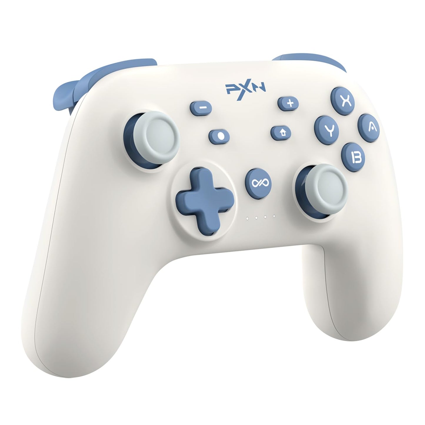 PXN P50H Wireless Switch Pro Controller, Dual Shock Gamepad Joystick Support NFC Turbo, Macro, Gyro Axis, Wake-Up, Hall Effect Joysticks, pour Switch/Lite/OLED/iOS (16 versions uniquement) / PC (Blanc) 