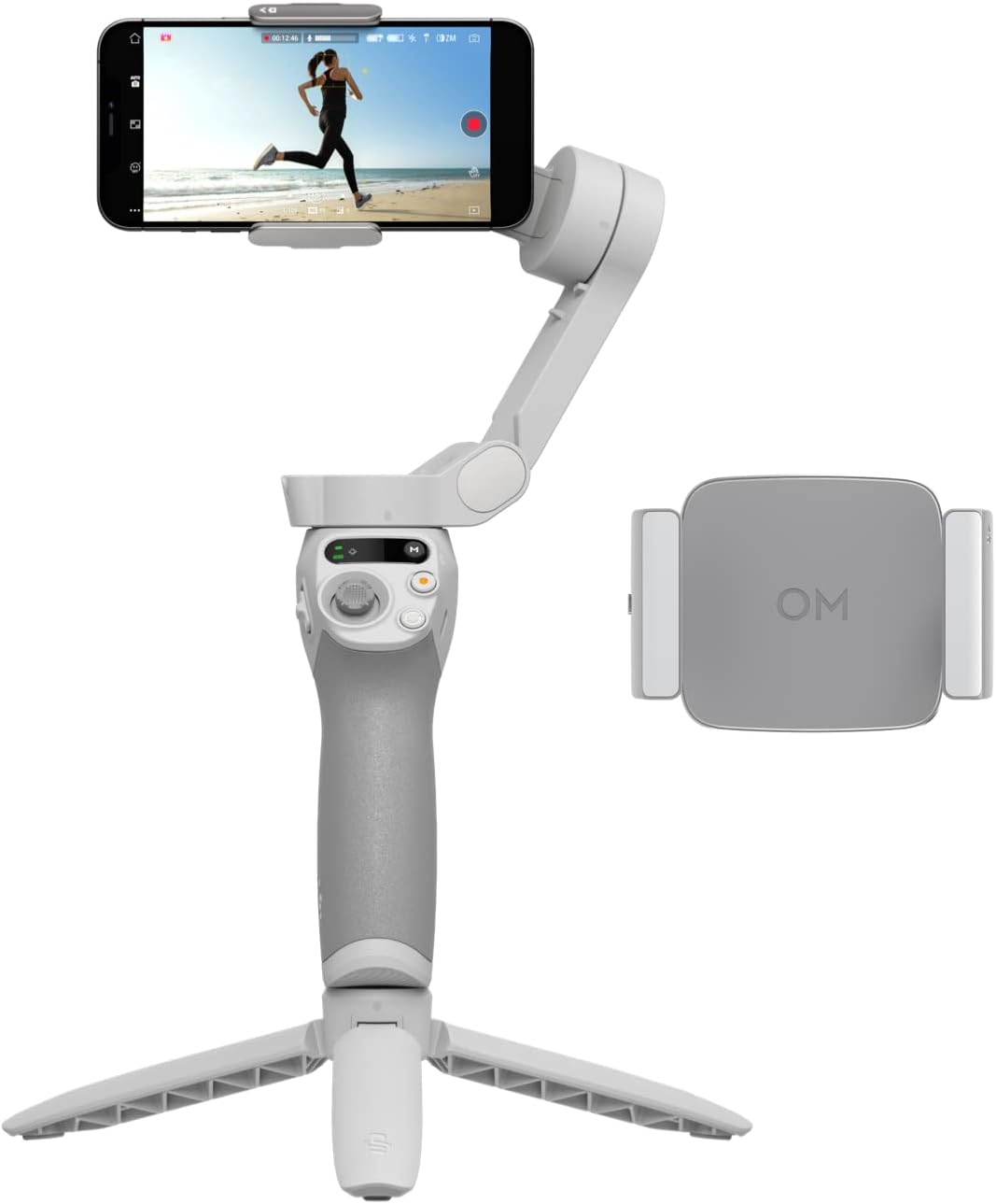 DJI Osmo Mobile SE Intelligent Gimbal, 3-Axis Phone Gimbal, Portable and Foldable, Android and iPhone Gimbal with ShotGuides, Smartphone Gimbal with ActiveTrack 6.0, Vlogging Stabilizer Xpress