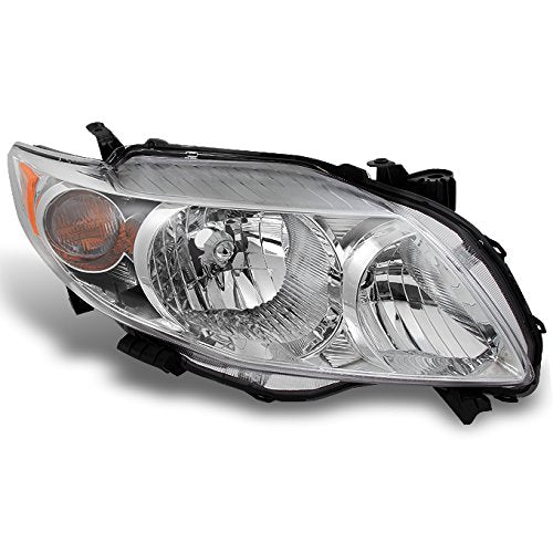 AKKON - For Toyota Corolla Base | LE | XLE Chrome Headlights Driver and Passenger Side Replacement Pair