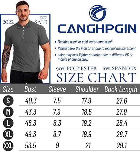 Muscle Polo Shirts for Men Slim Fit Short Sleeve Golf Shirts Men Dry Fit Shirts Casual Stylish Clothes