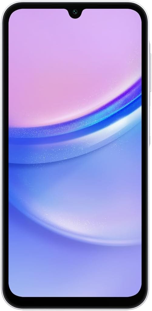 Samsung Galaxy A15 (SM-155M/DSN), 128GB 6GB RAM, Dual SIM, GSM desbloqueado de fábrica, versión internacional (paquete de cargador de pared) (azul claro) 