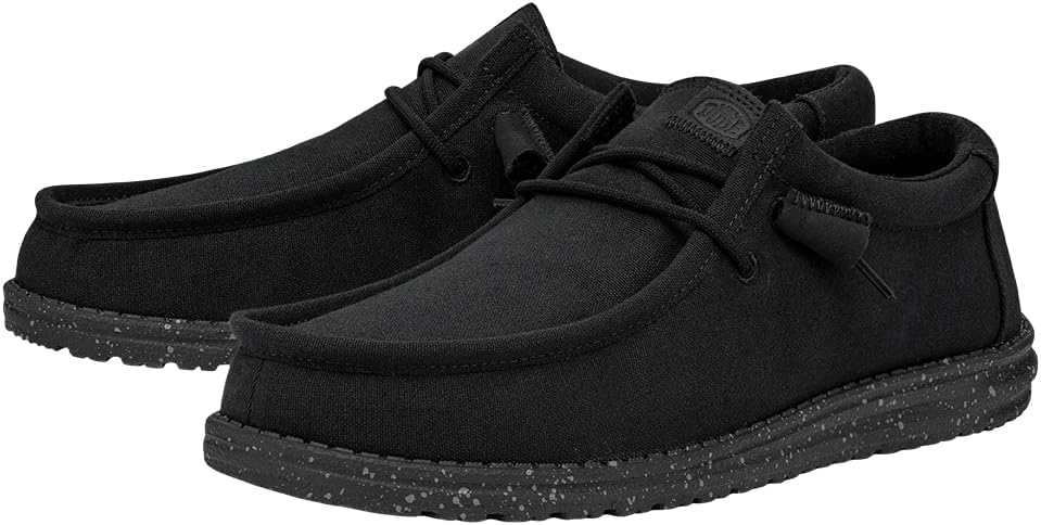 Hey Dude Men's Wally Canvas Mono | Men�s Shoes | Men's Slip-on Loafers | Comfortable & Light-Weight Xpress