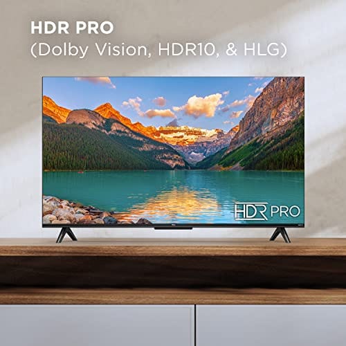 TCL Smart TV LED Class S4 4K de 50 pulgadas con Roku TV (50S450R, modelo 2023), Dolby Vision, HDR, Dolby Atmos, funciona con Alexa, Google Assistant y compatibilidad con Apple HomeKit, transmisión de televisión UHD 