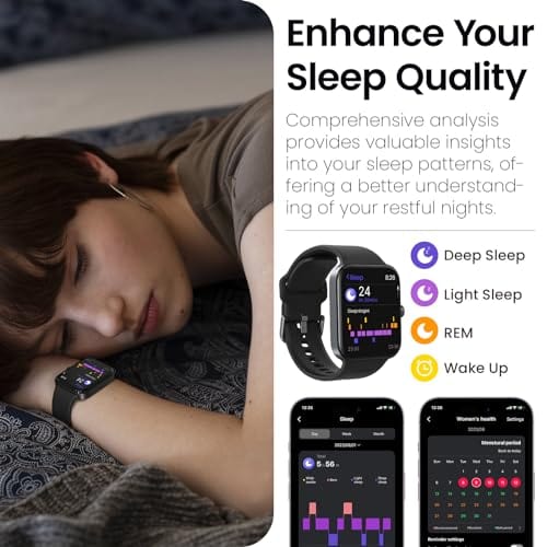 TOZO S4 AcuFit One Montre intelligente 1,78" Écran AMOLED pour hommes et femmes, tracker d'activité avec cadran d'appel Bluetooth, fréquence cardiaque et oxygène sanguin, moniteur de sommeil, étanche IP68, entraînement pour iOS Android 