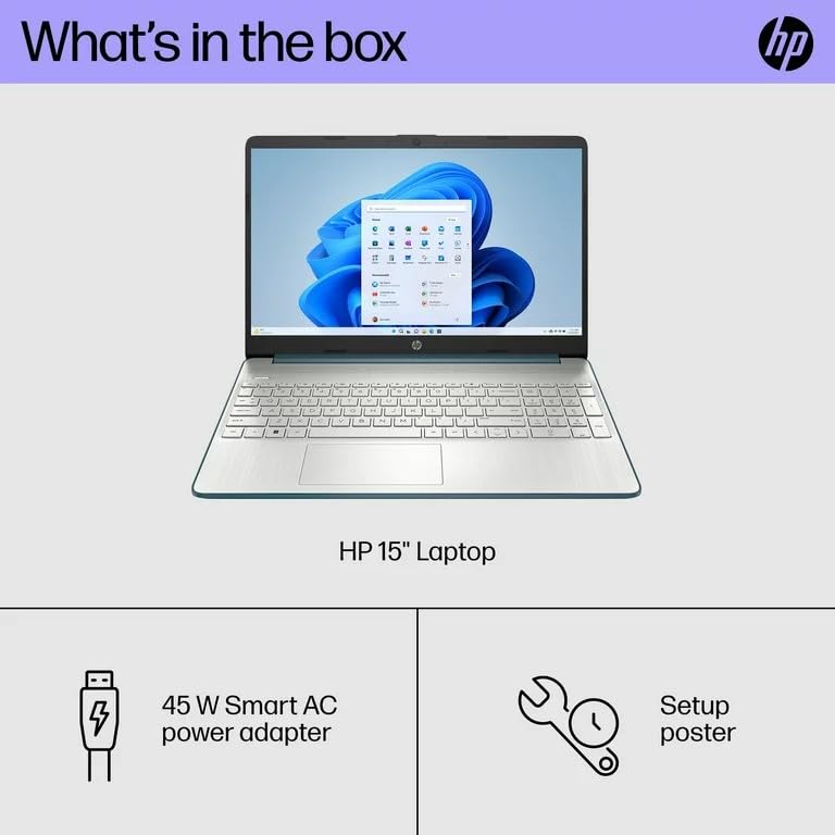 Laptop portátil HP de 15.6" (incluye 1 año de Microsoft 365), pantalla HD, procesador Intel Quad-Core N200, 16 GB de RAM, 128 GB de almacenamiento, Wi-Fi 5, cámara web, HDMI, teclado numérico, Windows 11 Home, rojo 