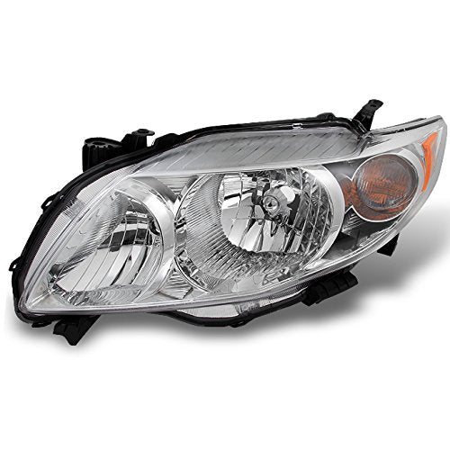 AKKON - For Toyota Corolla Base | LE | XLE Chrome Headlights Driver and Passenger Side Replacement Pair